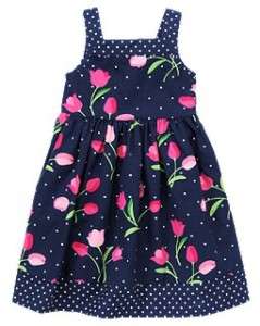 Gymboree Bright Tulip Polka Dot Dress New Size 5 6 7  
