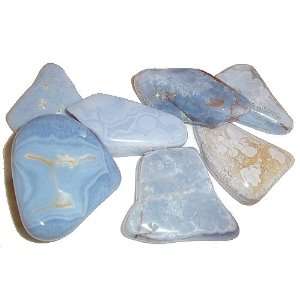  MiracleCrystals 1 Blue Lace Agate Tumbled Stone   Throat 