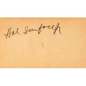  Hal Surfoce, Jr. Autographed 3x5 Card