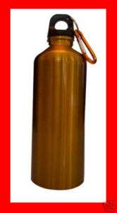 20 oz. Gold Stainless Steel Water Bottle w/ Hiking Clip  