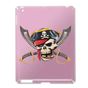  iPad 2 Case Pink of Pirate Skull with Bandana Eyepatch 
