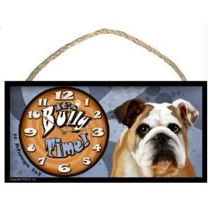  Bulldog Its Bully Time (it always is) Dog Clock New 