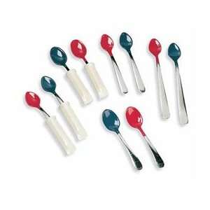  Pediatric Color Spoons Built Up Handle Youth Spoon, Blue 
