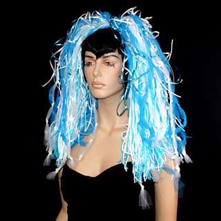 These Bright Blue and White hair falls are a great way to make a big 