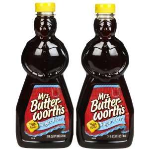 Mrs Butterworths Sugar Free Syrup, 24 oz, 2 pk  Grocery 