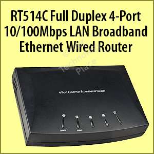   Full Duplex 4 Port 10/100Mbps LAN Broadband Ethernet Wired Router