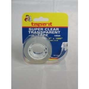  Super Clear Stationery Tape   1/2 x 1000 Case Pack 72 
