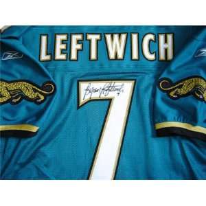  Byron Leftwich Autographed Authentic Teal Jersey 