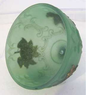 1915 McKEE Green Glass SULTAN Wild Rose w/ Scroll Children Miniature 
