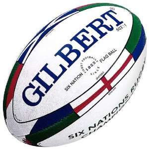  Gilbert Six Nations Flag Rugby Ball   One Color 5 Sports 