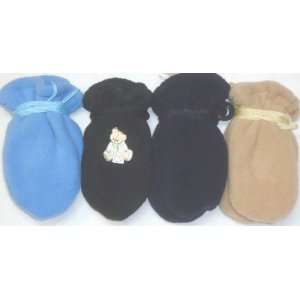 Set of Four Pairs of Multicolor Finest Mongolian Fleece Mittens for 