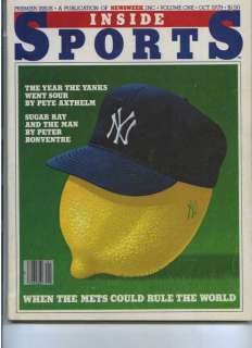Inside Sports Vol 1 No 1 first issue Yankees Sugar Ray  