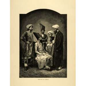 1878 Wood Engraving Persians Mumbai Bombay India Turban 