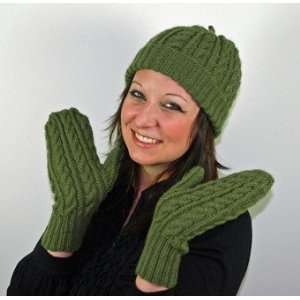  Cabled Cap and Mittens Pattern