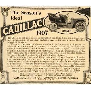  1906 Ad Cadillac Motor Car Company Model H 1907 Antique 