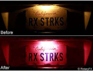 Example showing LEDs used for license plate lights.