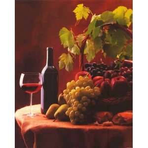  Tom Kelley Grapes Fruit and Red Wine   Photography Poster 