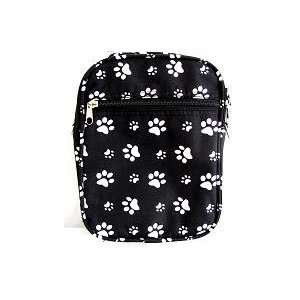  Designer Black and White Paw Print Day Pack or Lunch Bag 