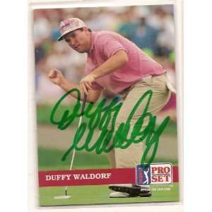  Duffy Waldorf Signed Autographed Golf Card Everything 