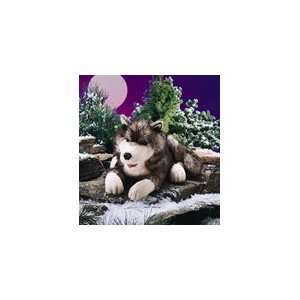  Plush Timber Wolf Full Body Puppet By Folkmanis Puppets 