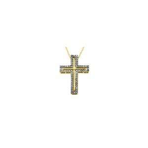   in One Simple Cross Pendant in 10K Gold 1/4 CT. T.W. crosses Jewelry