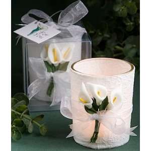  Calla Lily Design Wrapped Candle Favors Health & Personal 