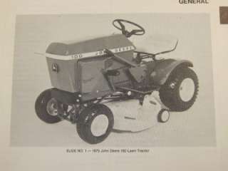 OEM John Deere 100 Lawn Tractor Service Manual 1975  