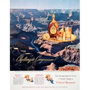  1950 Ad Calvert Reserve Blended Whiskey Grand Canyon 