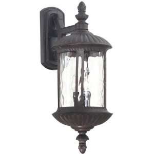   Collection Granada 3lite Lg Wall Lantern Hammered Glass Gilded Copper