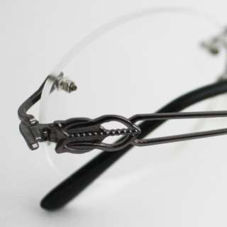 Barely There Reading Glasses Rimless Pretty Metal Trim  