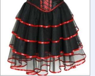 Burlesque/Moulin Rouge Corset & Skirt Fancy Dress Outfit / Costume 
