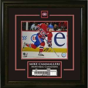  Cammalleri Autographed/Hand Signed 8 x 10 Etched Mat Canadiens 