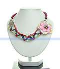 Designer 19 Pearl & Agate & Jade & MOP Flower Necklace  GREAT GIFT 