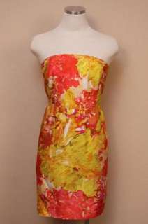 148 JCrew Silk Impressionist Strapless Dress 12 floral  