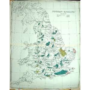   Map England 1870 Norman England Surreia Lincolnshire