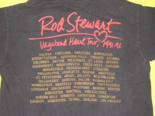 Vintage ROD STEWART 1991 TOUR T SHIRT concert tee Large  
