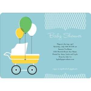  Vintage Stroller Baby Shower Invitations Health 