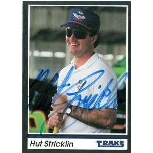  Hut Stricklin Autographed Trading Card (Auto Racing) 1991 