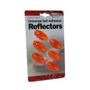  Streetwize Amber Orange Reflectors 6 Pc Self Adhesive 