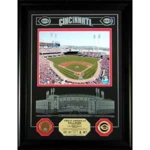  Great American Ball Park Archival Etched Glass Photomint 