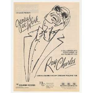  1983 Ray Charles Genius at Work Booking Promo Print Ad 