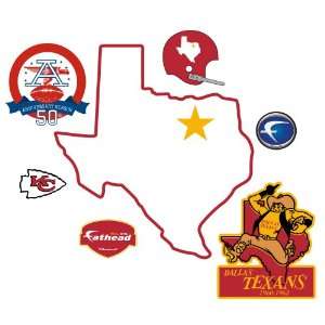 NFL Dallas Cowboys vs. Kansas City Chiefs AFL Logo Wall Graphic 