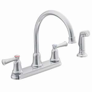 Cleveland CA41613 Capstone Two Handle Kitchen Faucet with Spray Finish 