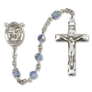  St. Michael the Archangel Light Saphire Rosary Jewelry