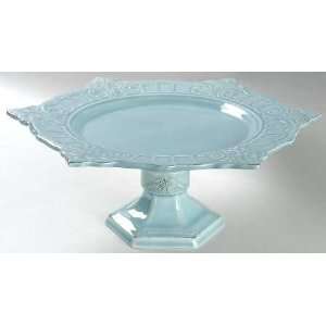   Blue Cake Stand/Pedestal, Fine China Dinnerware