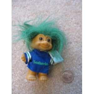  Russ Berrie Seahawk Troll, with Green Hair 