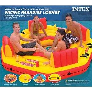 INTEX Pacific Paradise Lounge Island River Tube Raft  