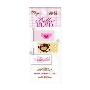  Bella Blvd Baby Girl Stick Pin Paper Flags 3/Pkg; 8 Items 