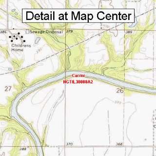  USGS Topographic Quadrangle Map   Carmi, Illinois (Folded 