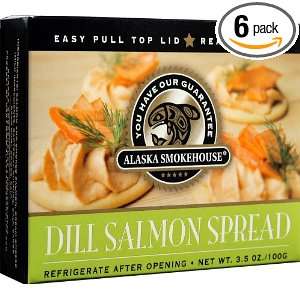 Alaska Smokehouse Dill Salmon Spread Serving Design, 3.5 Ounce Boxes 